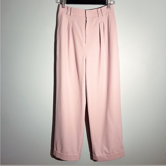 RARE Club Monaco pleated pants in dusty pink - Picture 1 of 5